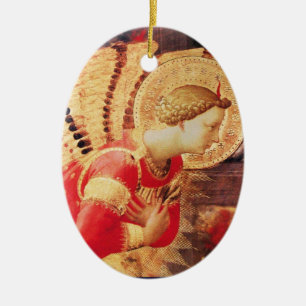 Ornamento De Cerâmica ARCHANGEL GABRIEL Ruby Gem stone