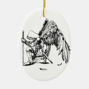 Ornamento De Cerâmica ArchAngel Warrior