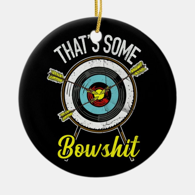 Ornamento De Cerâmica Archery, que é um Arco de merda (Frente)