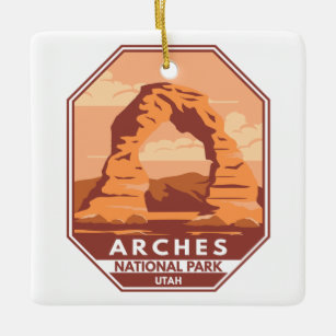 Ornamento De Cerâmica Arches National Park Utah - Arte Delicada