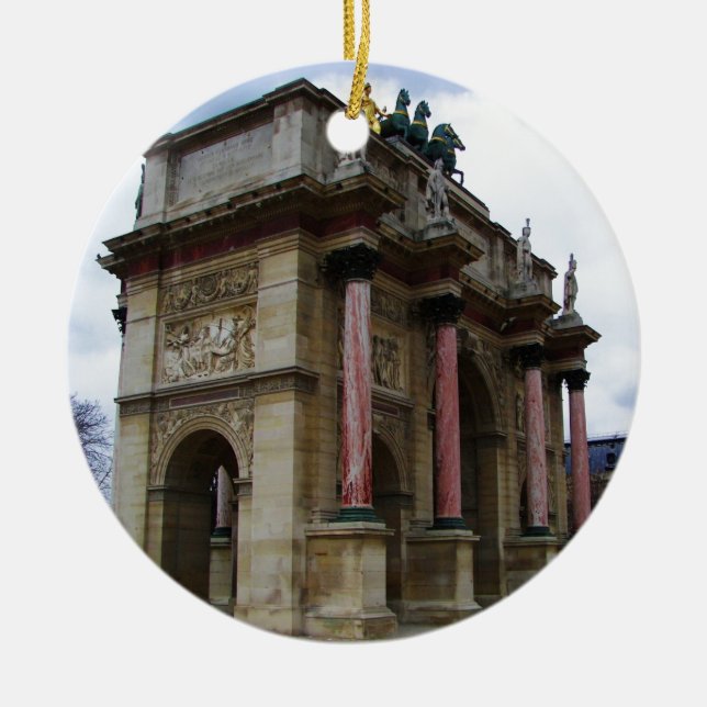 Ornamento De Cerâmica Arco de Triunfo do Carrousel. (Frente)