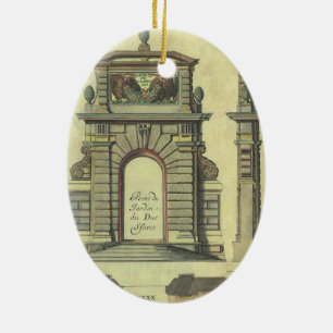 Ornamento De Cerâmica Arco do Portão do Jardim Vintage, Arquitetura Rena