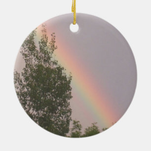 Ornamento De Cerâmica Arco-íris para o Natal