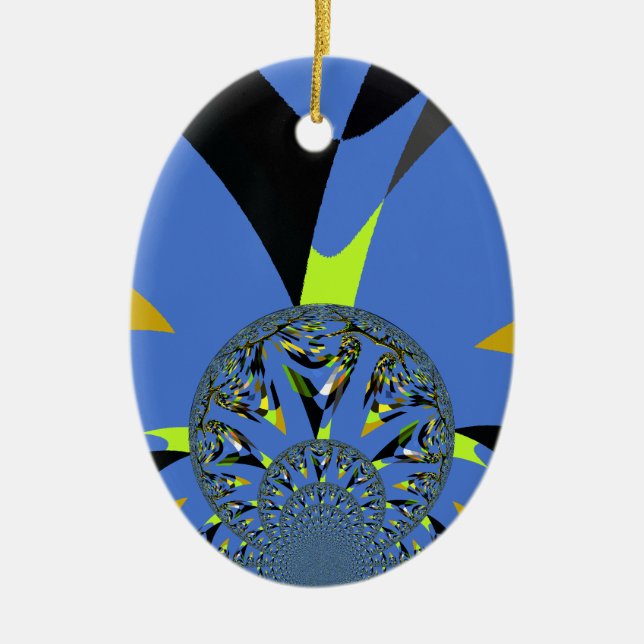 Ornamento De Cerâmica Arcos legal com Esferas Fractais Design de Arte (Frente)