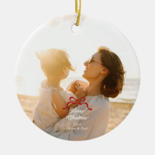 Ornamento De Cerâmica Arcos Vermelhos Modernos e Elegantes Foto de Natal