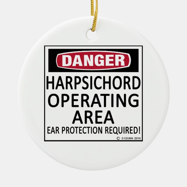 Ornamento De Cerâmica Área de Operação do Cravista (Frente)