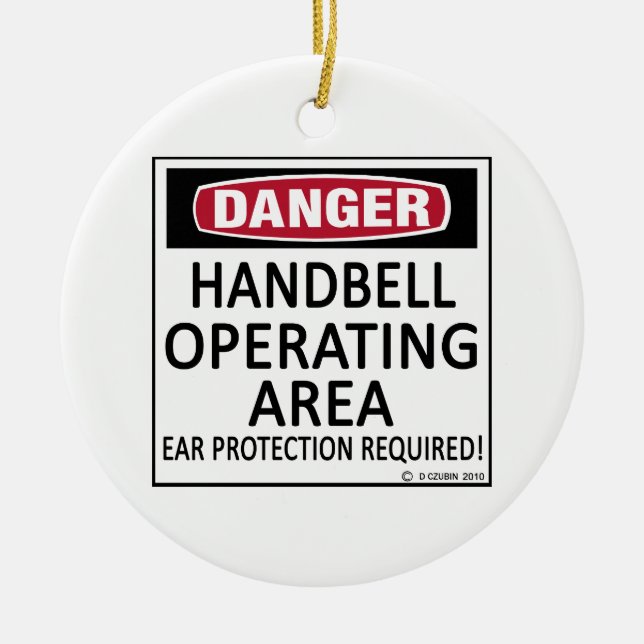 Ornamento De Cerâmica Área de operação do Handbell (Frente)