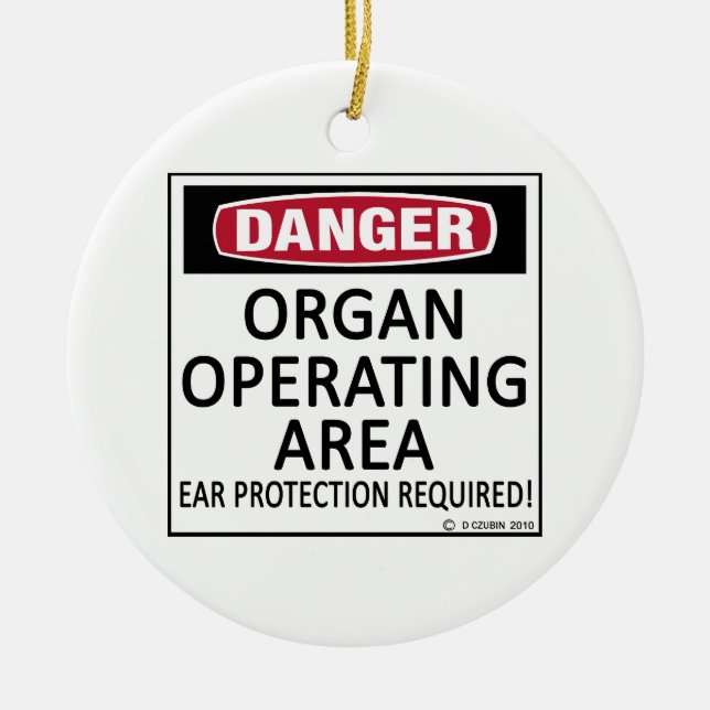 Ornamento De Cerâmica Área de operação do órgão (Frente)