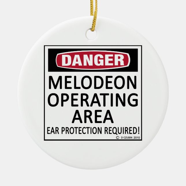 Ornamento De Cerâmica Área de Operação Melodeon (Frente)