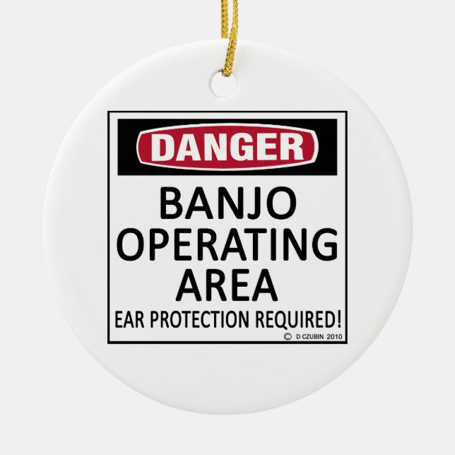 Ornamento De Cerâmica Área operacional do Banjo (Frente)