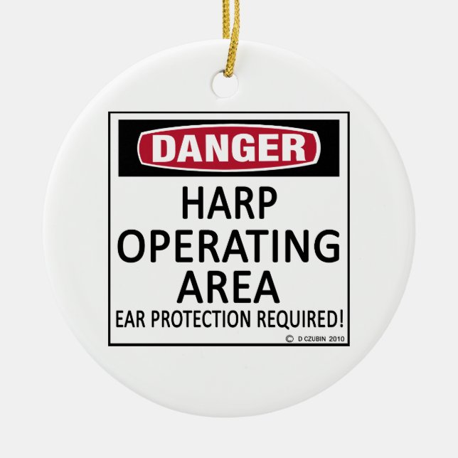 Ornamento De Cerâmica Área operacional Harp (Frente)