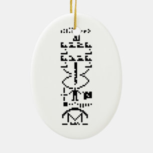Ornamento De Cerâmica Arecibo Binary Message 1974
