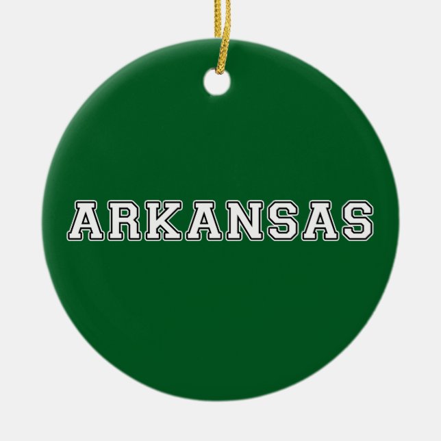 Ornamento De Cerâmica Arkansas (Frente)