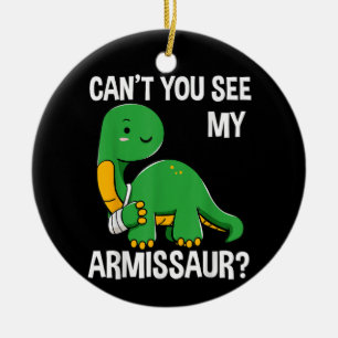 Ornamento De Cerâmica Armissauro Ossos Quebrados Lesão no Braço Dinossau