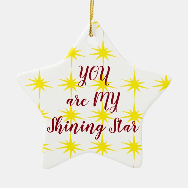 ORNAMENTO DE CERÂMICA ARNAMENTO DE ESTRELA-**** VOCÊ É A MINHA ESTRELA D (Frente)