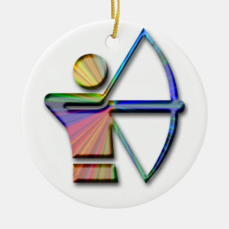 Ornamento De Cerâmica Arqueiro com arco e seta