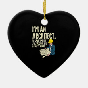 Ornamento De Cerâmica Arquiteto - Sou arquiteto