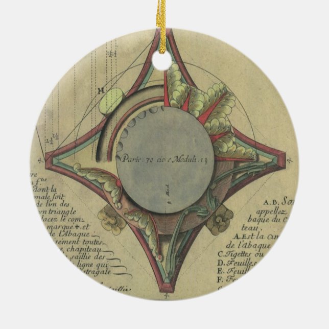 Ornamento De Cerâmica Arquitetura Antiga, Coroa de Capital Decorativa (Traseira)