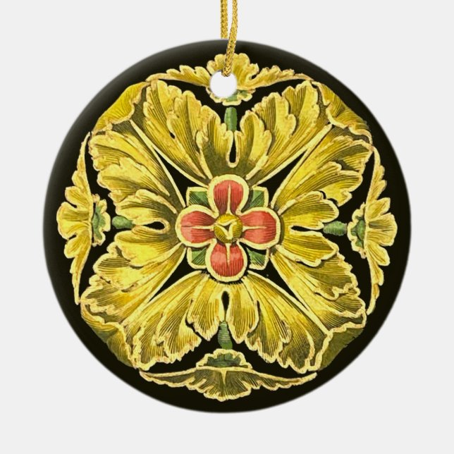 Ornamento De Cerâmica Arquitetura Antiquada N.o 3 (Frente)