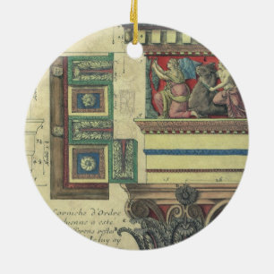 Ornamento De Cerâmica Arquitetura de safra, Coluna com Moldagem de Corni