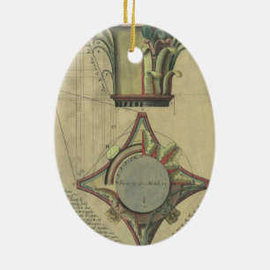 Ornamento De Cerâmica Arquitetura do vintage, coroa principal decorativa