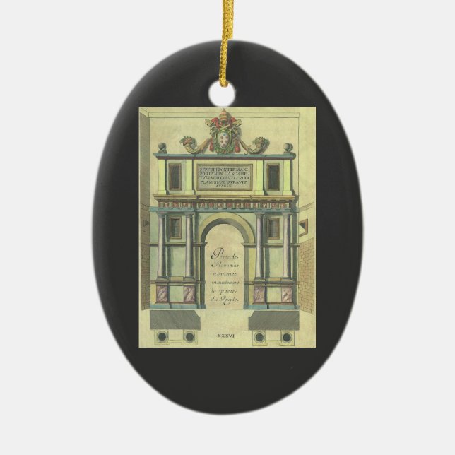 Ornamento De Cerâmica Arquitetura Renascentista de entrada da Igreja Vin (Frente)