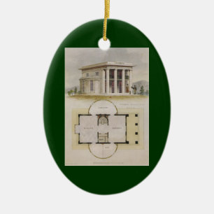 Ornamento De Cerâmica Arquitetura Vintage, Planta Baixa e Villa Grega