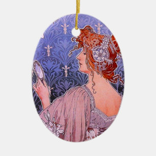 Ornamento De Cerâmica Art Nouveau Corset Advertisement