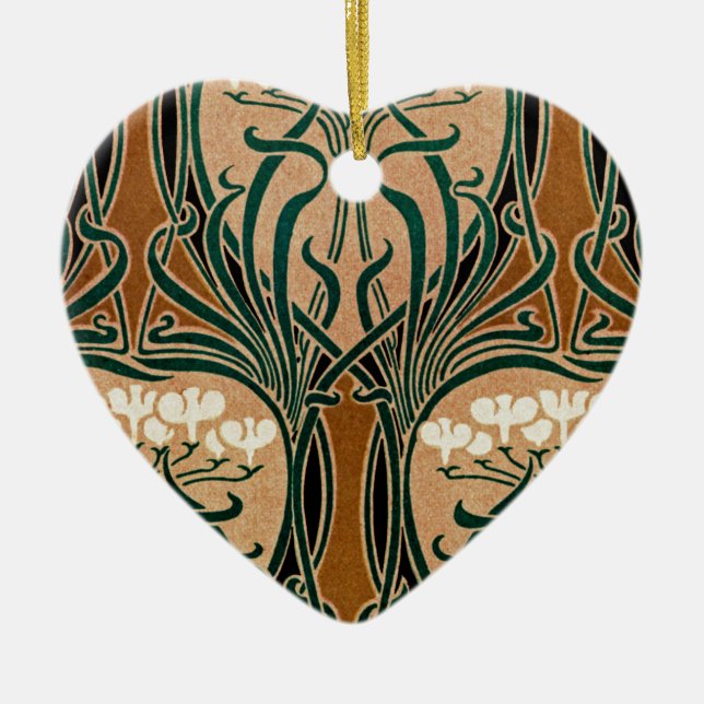 Ornamento De Cerâmica Art Nouveau padrão nº 9 (Frente)