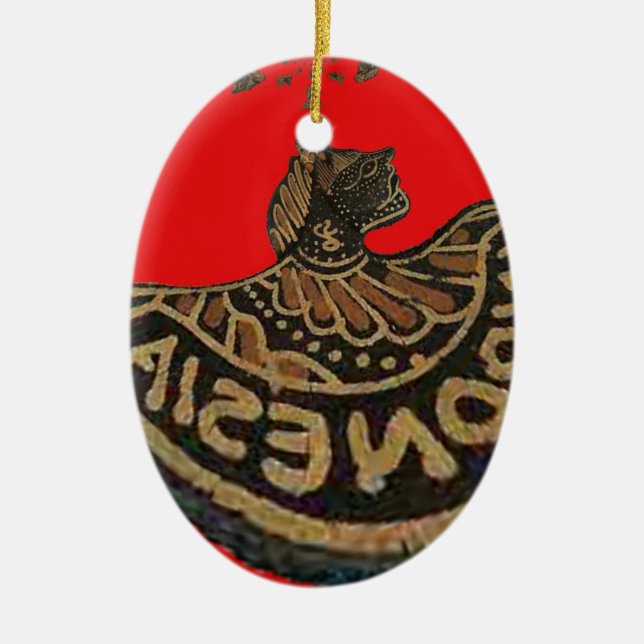 Ornamento De Cerâmica Arte Cultural De Fantoche Sombra Indonésia (Frente)