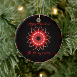 Ornamento De Cerâmica Arte de Abstrato de Natal Personalizada