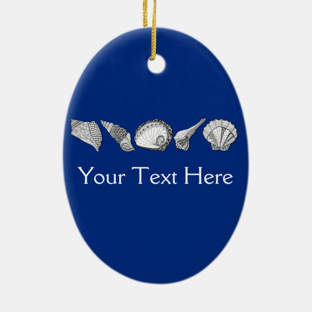 Ornamento De Cerâmica Arte de Coleção de Seashell Original (Verso)