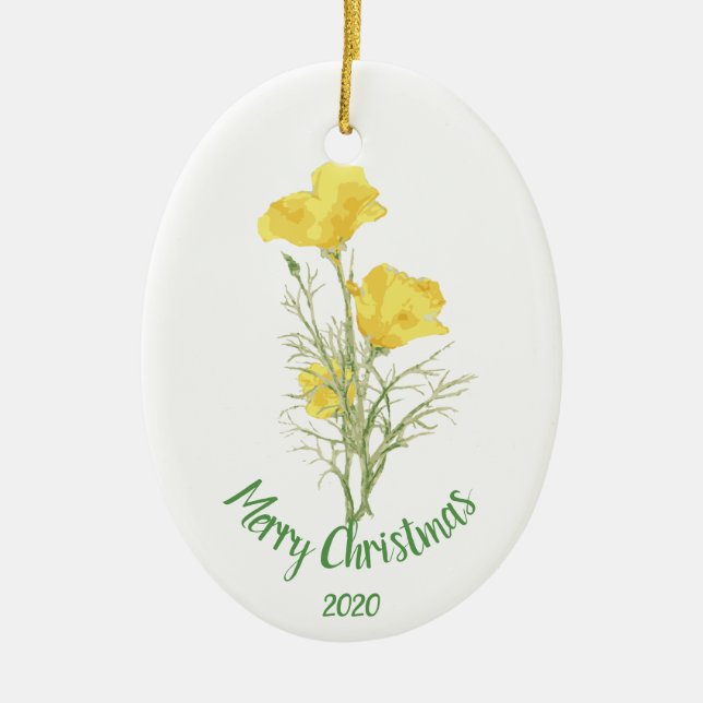 Ornamento De Cerâmica Arte de Flor com Ventilação de Natal Personalizada (Frente)