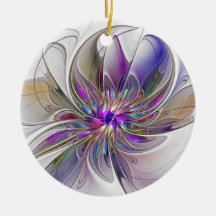 Arte de fractal abstrato colorido e energético Flo