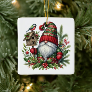 Ornamento De Cerâmica Arte de Gnome de Natal Aconchegante – Férias Festi