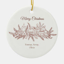 Arte de linha de Natal vintage