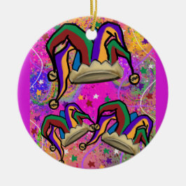 ORNAMENTO DE CERÂMICA ARTE DE MARDI GRAS