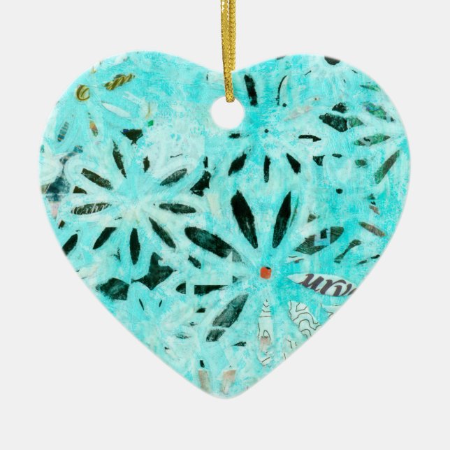 Ornamento De Cerâmica Arte de margarida mista (Frente)