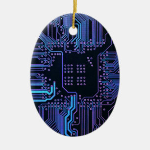 Ornamento De Cerâmica Arte de Padrão de Trilha de Placa de Circuito PCB