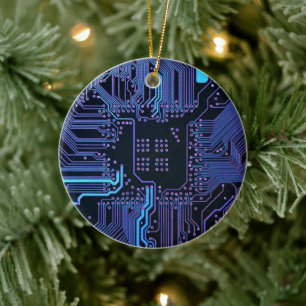Ornamento De Cerâmica Arte de Padrão de Trilha de Placa de Circuito PCB