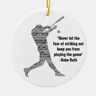 Ornamento De Cerâmica Arte de Palavras Motivacionais de Beisebol Acerte