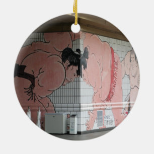 Ornamento De Cerâmica Arte de Parede Mural Sumo