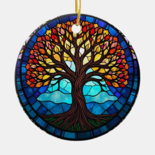 Ornamento De Cerâmica Arte de Vidro Estreita, Árvore de Vidro Estreito