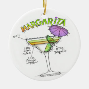 ORNAMENTO DE CERÂMICA ARTE DO COCKTAIL DA RECEITA DE MARGARITA