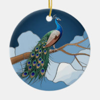 Arte em Vidro Pintado, Pavão em Vidro Pintado