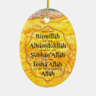 Ornamento De Cerâmica Arte Islâmica Presente de Ramadan Eid Dawah para