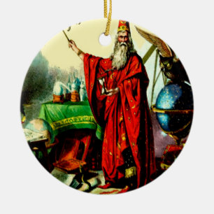 Ornamento De Cerâmica Arte mágica da etiqueta de Litho do destino de