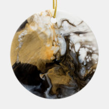 Arte mármore fluida, preta e Dourada