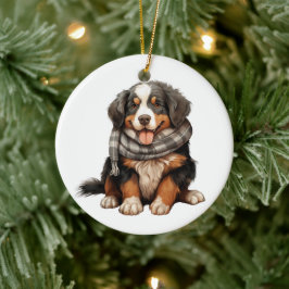 Ornamento De Cerâmica Arte personalizada de cães de montanha Bernese