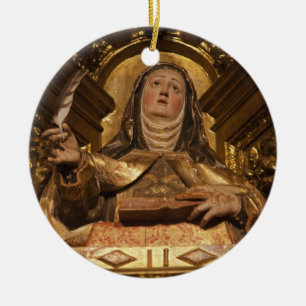 Ornamento De Cerâmica Arte religiosa representando Santa Teresa
